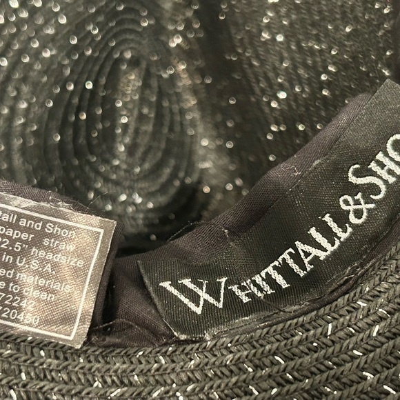 Black Western Straw Hat Jeweled Stag head Cowboy Party Texas Nashville Glamour - Picture 11 of 12